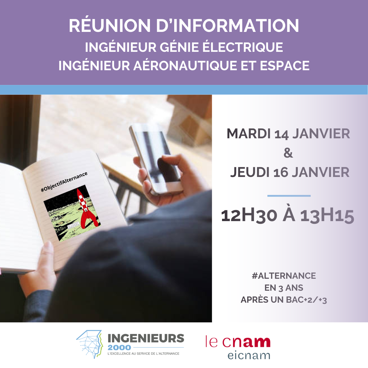 Réunions d’information virtuelles : rendez-vous les 14 et 16 janvier !