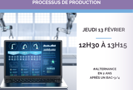 Rendez-vous le 13 février ! Réunion d’information dédiée à la formation Expert en numérisation des systèmes et processus de production